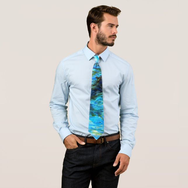 Monet - Water Lilies (blue) Tie (In Situ)