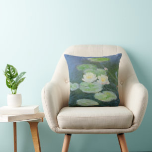 Monet - Water Lilies, Evening Effect, Throw Pillow
