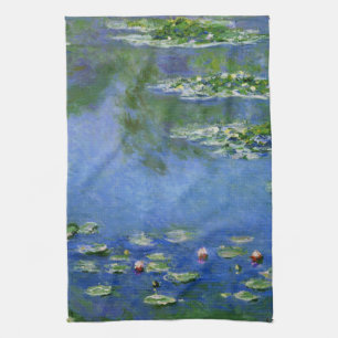 Monet Water Lilies Fine Art (1906) Kitchen Towel