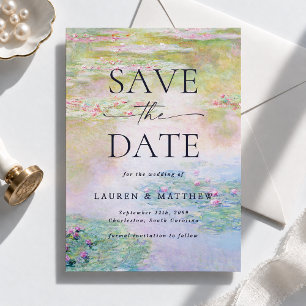 Monet Water Lilies Fine Art Save the Date