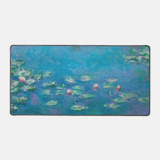 Monet Water Lilies Impressionist Painting Desk Mat