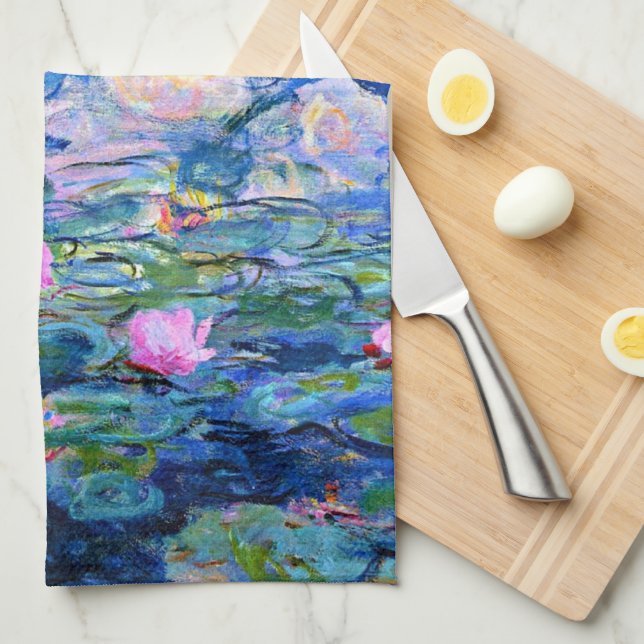 Monet, Water Lilies,  Kitchen Towel (Quarter Fold)