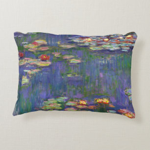 Monet Water Lilies Masterpiece Painting Accent Pillow