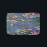Monet Water Lilies Masterpiece Painting Bath Mat<br><div class="desc">Monet Water Lilies - This classic Monet painting was painted by Claude Monet in 1916. It is part of his famous water lilies collection where he paints in his garden in Giverney,  France. A masterpiece painting.</div>