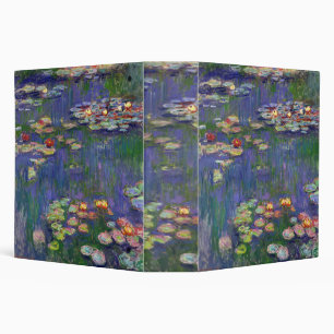 Monet Water Lilies Masterpiece Painting Binder
