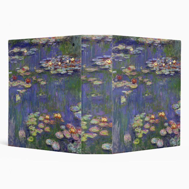 Monet Water Lilies Masterpiece Painting Binder (Background)