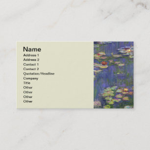 Monet Water Lilies Masterpiece Painting Business Card