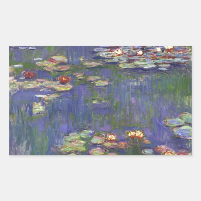 Monet Water Lilies Masterpiece Painting Sticker (Front)