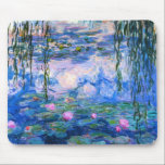 Monet Water Lilies Mouse Pad<br><div class="desc">Monet Water Lilies mouse pad. Oil painting on canvas from 1916. Monet painted his famous water lily pond obsessively during the final years of his career, drawing inspiration from the light of the sun and its shifting effect on the water and the aquatic flowers and foliage. This painting features a...</div>