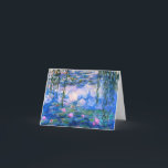 Monet Water Lilies Note Card<br><div class="desc">Monet Water Lilies note card. Oil painting on canvas from 1916. Monet painted his famous water lily pond obsessively during the final years of his career, drawing inspiration from the light of the sun and its shifting effect on the water and the aquatic flowers and foliage. This painting features a...</div>