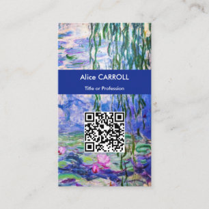 Monet - Water Lilies / Nympheas 1919 - QR Code Business Card