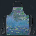 Monet Water Lilies Painting Apron<br><div class="desc">Oscar-Claude Monet (14 November 1840 – 5 December 1926) was a French painter and founder of the French Impressionist style of painting.  The term "Impressionism" is derived from the title of one of his paintings.   This painting is Water Lilies.</div>