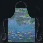 Monet Water Lilies Painting Apron<br><div class="desc">Oscar-Claude Monet (14 November 1840 – 5 December 1926) was a French painter and founder of the French Impressionist style of painting. The term "Impressionism" is derived from the title of one of his paintings. This painting is Water Lilies.</div>