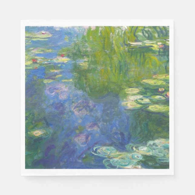 Monet Water Lilies Paper Napkins (Front)