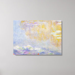 Monet - Water Lilies, Pastel Colours Fine Art Canvas Print