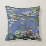 Monet Water Lilies Pillow<br><div class="desc">MONET WATER LILIES This is a detail from Claude Monet's water lilly painting, "Le Bassin aux Nympheas", painted in 1919 in his garden at Giverny, France.</div>