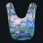 Monet - Water Lilies (pink) Bib<br><div class="desc">Claude Monet painting, Water Lilies (pink), bib.</div>