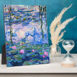 Monet - Water Lilies Plaque<br><div class="desc">Claude Monet's famous painting,  Water Lilies (pink/red)</div>