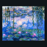 Monet Water Lilies Poster<br><div class="desc">Monet Water Lilies poster. Oil painting on canvas from 1916. Monet painted his famous water lily pond obsessively during the final years of his career, drawing inspiration from the light of the sun and its shifting effect on the water and the aquatic flowers and foliage. This painting features a vibrant...</div>