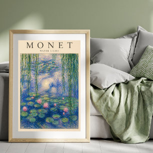 Monet Water Lilies Poster   Impressionist Garden