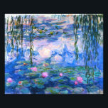 Monet Water Lilies Print<br><div class="desc">Monet Water Lilies print. Oil painting on canvas from 1916. Monet painted his famous water lily pond obsessively during the final years of his career, drawing inspiration from the light of the sun and its shifting effect on the water and the aquatic flowers and foliage. This painting features a vibrant...</div>