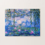 Monet Water Lilies Puzzle<br><div class="desc">Monet Water Lilies puzzle. Oil painting on canvas from 1916. Monet painted his famous water lily pond obsessively during the final years of his career, drawing inspiration from the light of the sun and its shifting effect on the water and the aquatic flowers and foliage. This painting features a vibrant...</div>