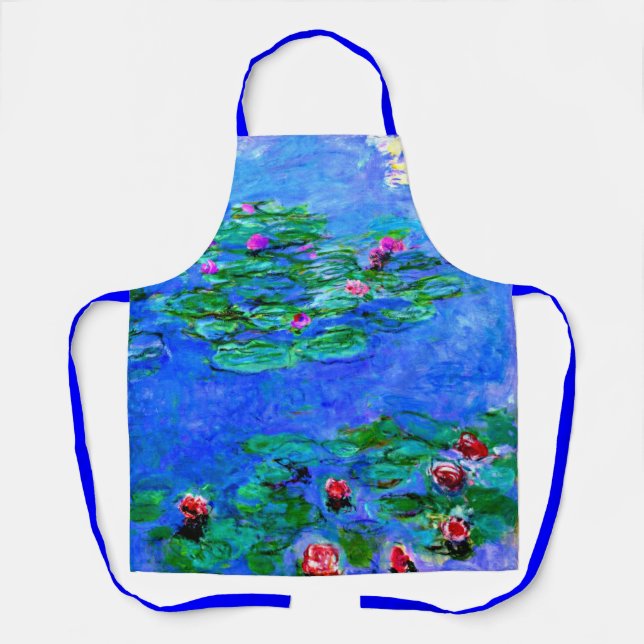 Monet - Water Lilies, Red, Apron (Front)