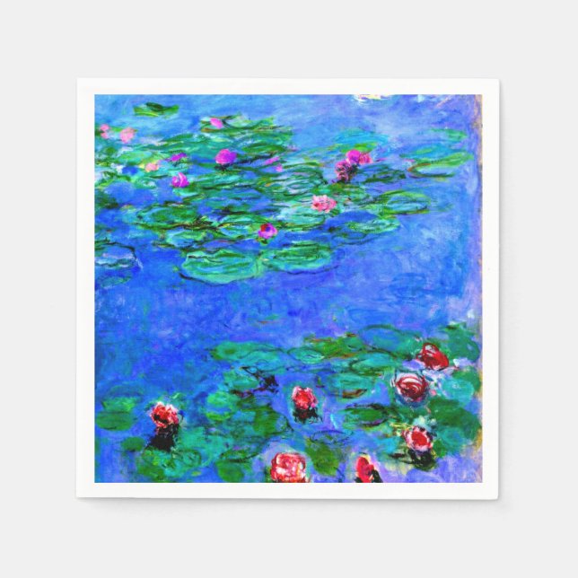 Monet - Water Lilies, Red Napkin (Front)