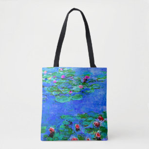 Monet - Water Lilies (Red) Tote Bag