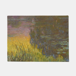 Monet Water Lilies Setting Sun Fine Art Doormat