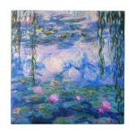 Monet Water Lilies Tile<br><div class="desc">Monet Water Lilies tile. Oil painting on canvas from 1916. Monet painted his famous water lily pond obsessively during the final years of his career, drawing inspiration from the light of the sun and its shifting effect on the water and the aquatic flowers and foliage. This painting features a vibrant...</div>