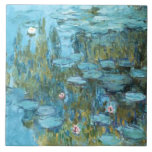 Monet - Water Lilies (turquoise), Tile<br><div class="desc">Water Lilies (turquoise),  1915,  fine art Impressionism painting by French artist Claude Monet</div>
