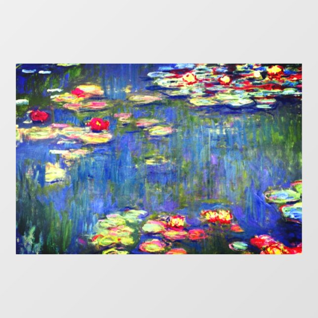 Monet Water Lilies  Window Cling (Sheet)