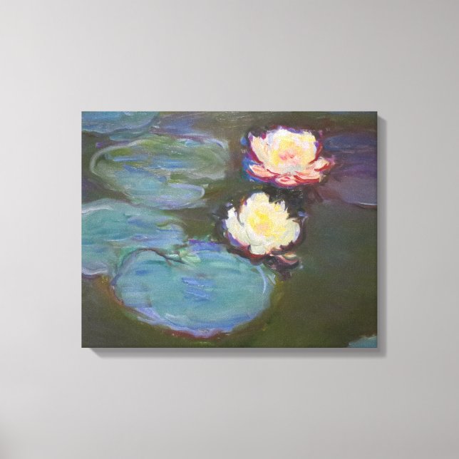 Monet Water Lily Lilies Pond Waterlilies Painting Canvas Print (Front)