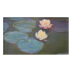 Monet Water Lily Lilies Pond Waterlilies Painting Name Tag