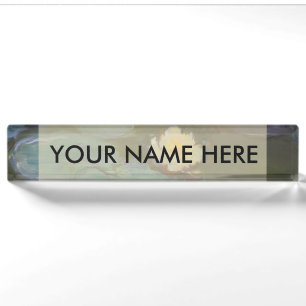 Monet Water Lily Lilies Pond Waterlilies Painting Nameplate