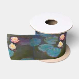 Monet Water Lily Lilies Pond Waterlilies Painting Satin Ribbon