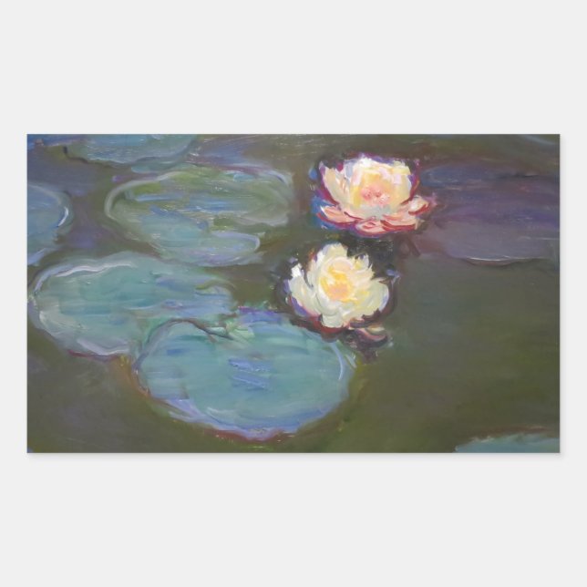 Monet Water Lily Lilies Pond Waterlilies Painting Sticker (Front)