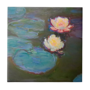 Monet Water Lily Lilies Pond Waterlilies Painting Tile