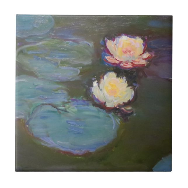 Monet Water Lily Lilies Pond Waterlilies Painting Tile (Front)