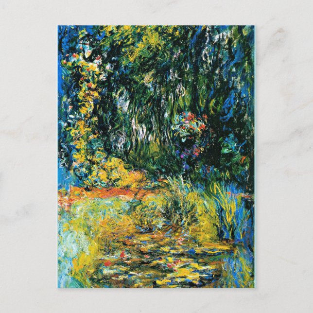 Monet - Water Lily Pond, 1918, Holiday Postcard (Front)