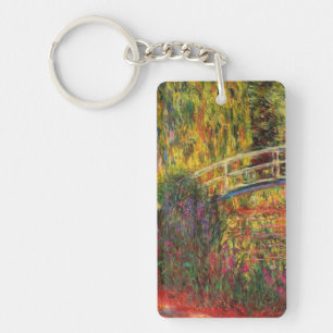 Monet Water Lily Pond and Water Irises Keychain