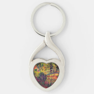 Monet Water Lily Pond and Water Irises Keychain