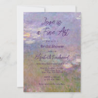 Monet Water Lily Pond Pastel Art Bridal Shower