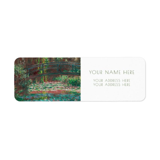 MONET "WATER LILY POND" RETURN ADDRESS LABEL (Front)