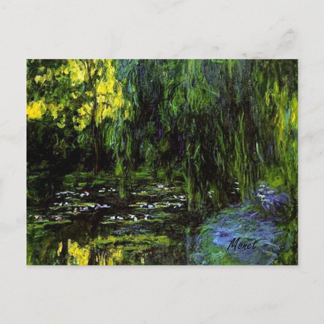 MONET Water Lily Pond Weeping Willows  Postcard (Front)