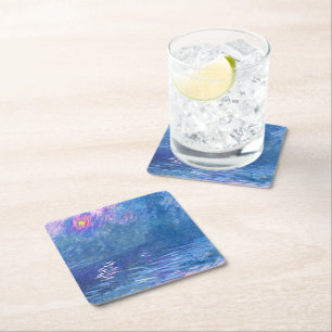 Monet - Water Loo Bridge, Square Paper Coaster