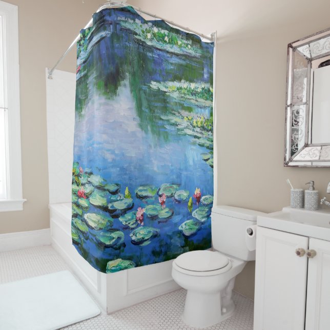 Monet Water Lys Douche Rideau (En situation)