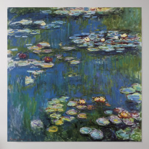 Monet Water Lys Poster d'art Vintage