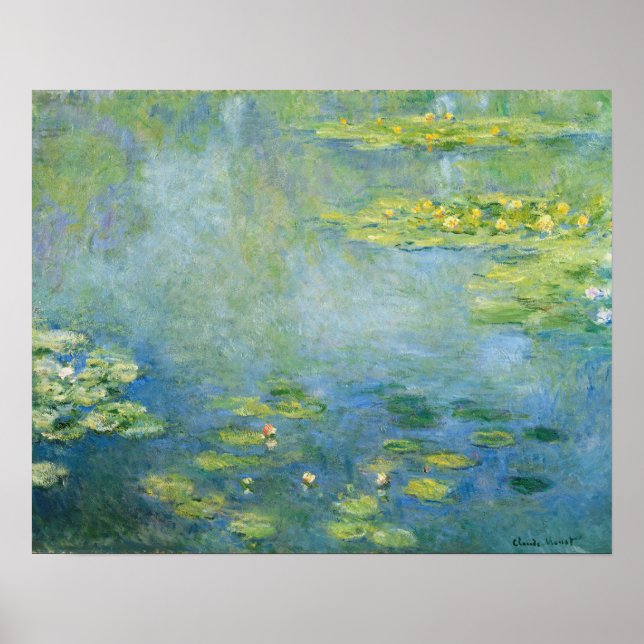 Monet Waterlilies 1906 Painting Poster (Front)